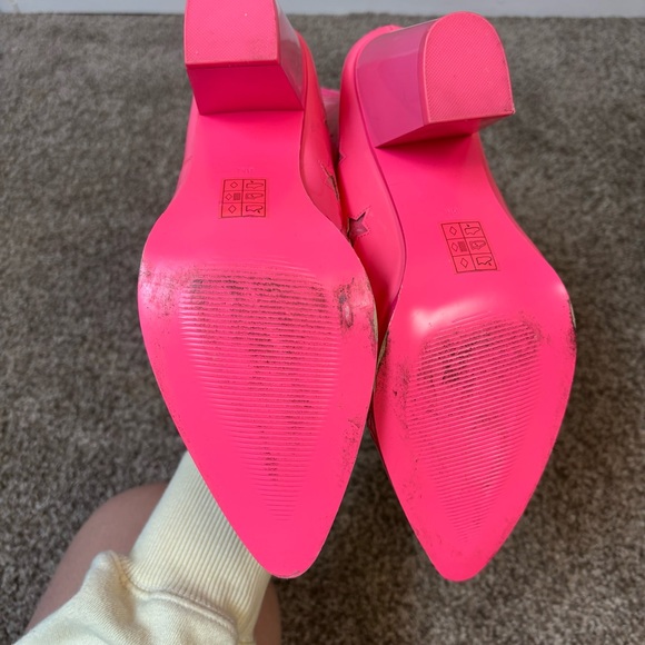 YRU Space Cowgirl Hot Pink Star Festival Boots size 8 - Picture 5 of 8